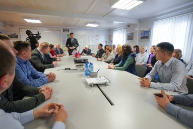Глава городского округа Домодедово встретился с коллективом компании МО «МЕГА-СТРОЙ»