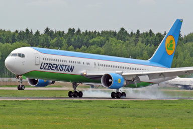 ​Аэропорт Домодедово встретил первый рейс авиакомпании Uzbekistan Airways