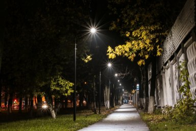 Новое наружное освещение в Домодедово