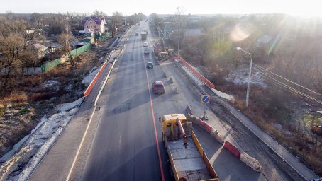 В Домодедово проходит расширение Каширского шоссе
