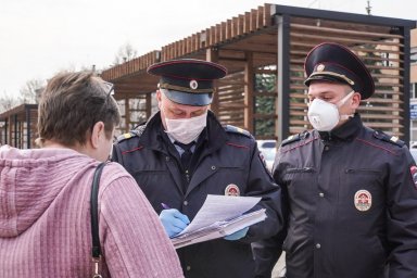 В Домодедово полицейские проверяют соблюдение самоизоляции