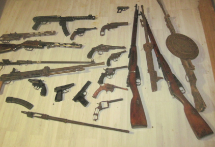 В Домодедово обнаружен арсенал оружия