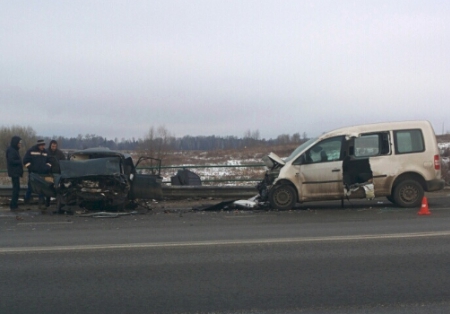 В Домодедовском округе столкнулись 3 автомобиля