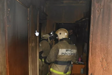 Во время пожара в Домодедово пострадал человек