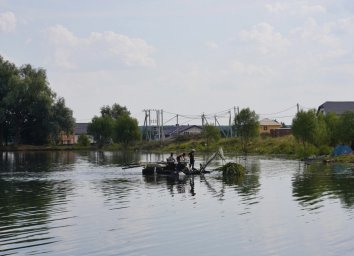 ​Продолжаются работы по очищению Совхозного пруда в Домодедово