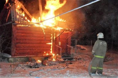 Пожар в хозяйственной постройке в городском округе Домодедово
