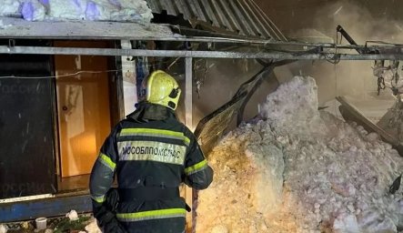 Четыре человека пострадали при пожаре в строительном вагончике в Домодедово
