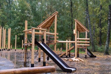 Благоустройство парка «Взлёт» в Домодедово продолжается